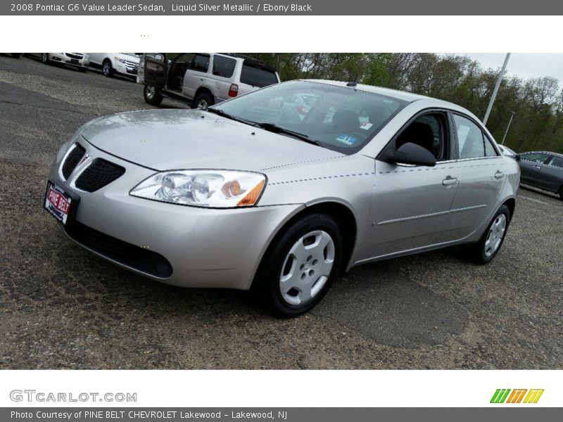 Liquid Silver Metallic / Ebony Black 2008 Pontiac G6 Value Leader Sedan