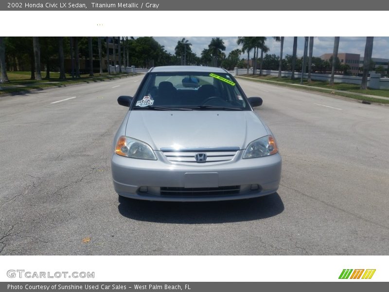 Titanium Metallic / Gray 2002 Honda Civic LX Sedan