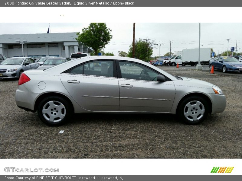 Liquid Silver Metallic / Ebony Black 2008 Pontiac G6 Value Leader Sedan