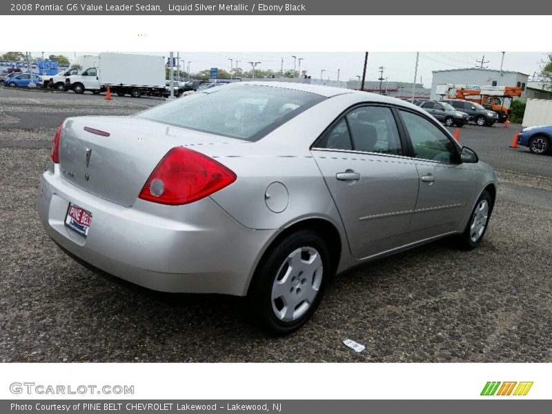 Liquid Silver Metallic / Ebony Black 2008 Pontiac G6 Value Leader Sedan