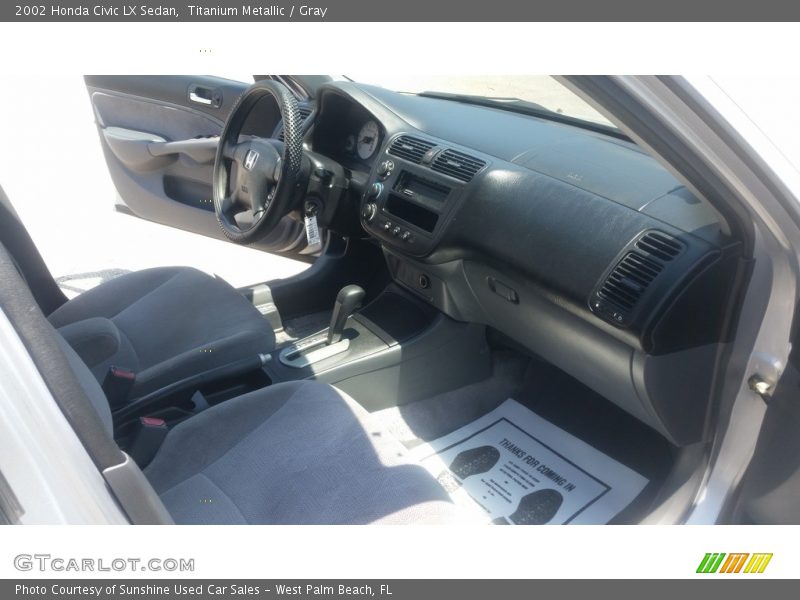 Titanium Metallic / Gray 2002 Honda Civic LX Sedan