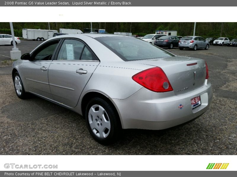 Liquid Silver Metallic / Ebony Black 2008 Pontiac G6 Value Leader Sedan