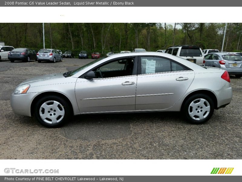 Liquid Silver Metallic / Ebony Black 2008 Pontiac G6 Value Leader Sedan