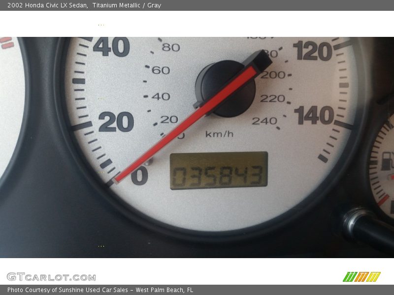 Titanium Metallic / Gray 2002 Honda Civic LX Sedan