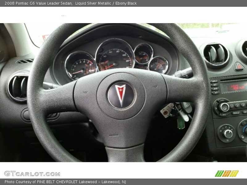 Liquid Silver Metallic / Ebony Black 2008 Pontiac G6 Value Leader Sedan