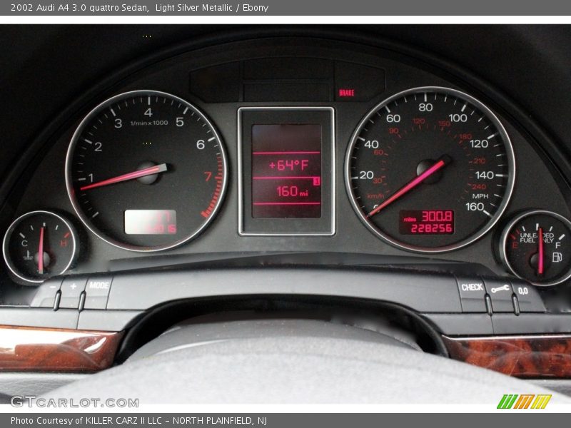 Light Silver Metallic / Ebony 2002 Audi A4 3.0 quattro Sedan