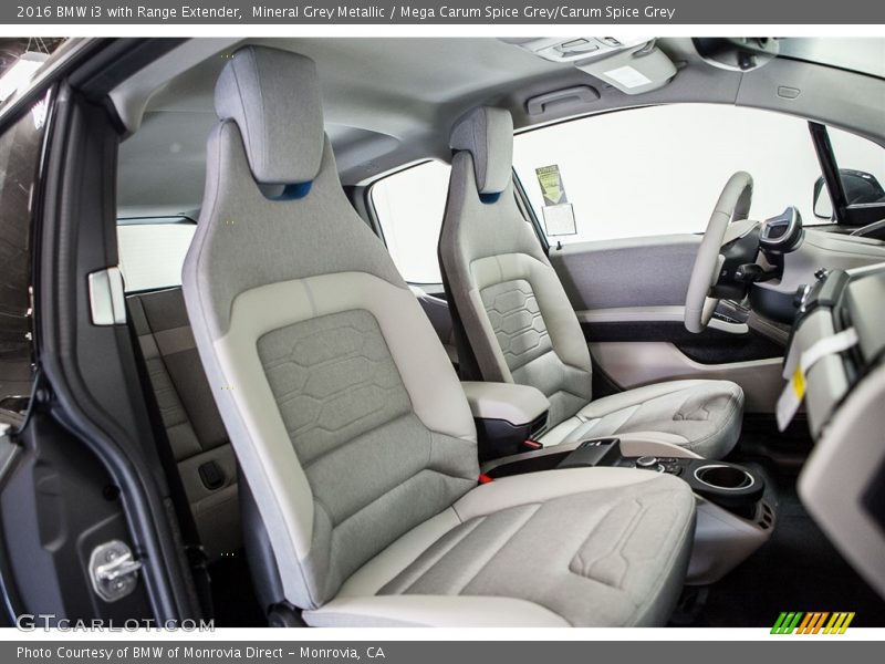 Mineral Grey Metallic / Mega Carum Spice Grey/Carum Spice Grey 2016 BMW i3 with Range Extender