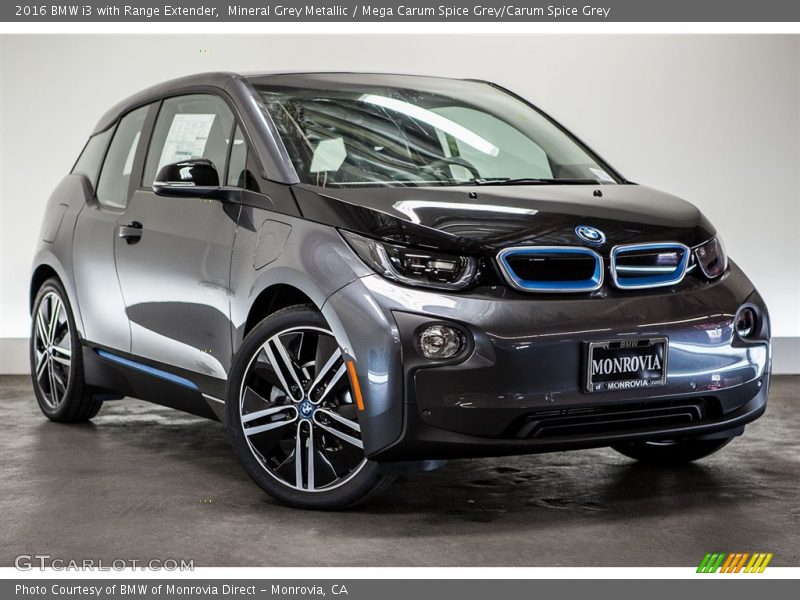 Mineral Grey Metallic / Mega Carum Spice Grey/Carum Spice Grey 2016 BMW i3 with Range Extender