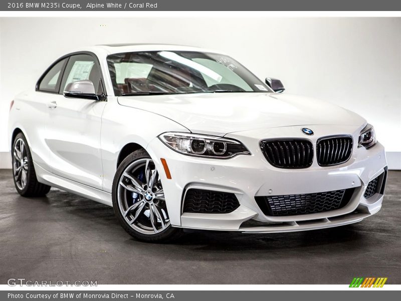 Alpine White / Coral Red 2016 BMW M235i Coupe