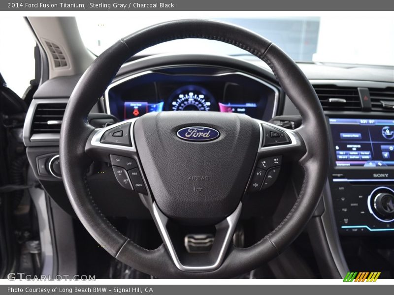 Sterling Gray / Charcoal Black 2014 Ford Fusion Titanium