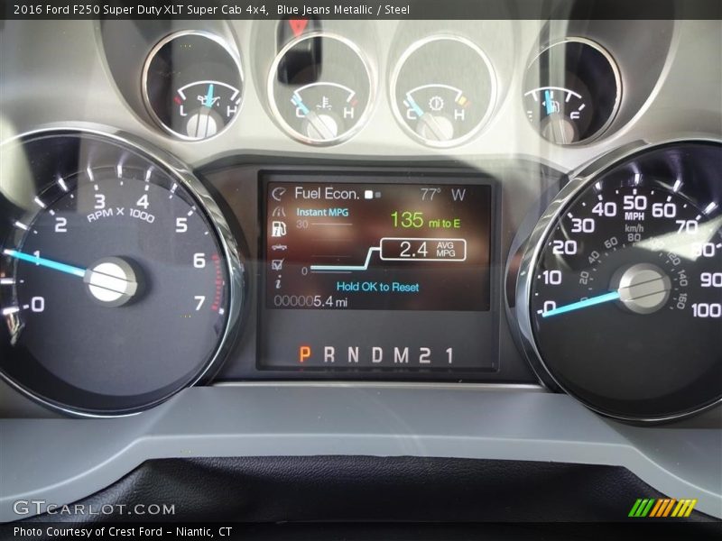Blue Jeans Metallic / Steel 2016 Ford F250 Super Duty XLT Super Cab 4x4