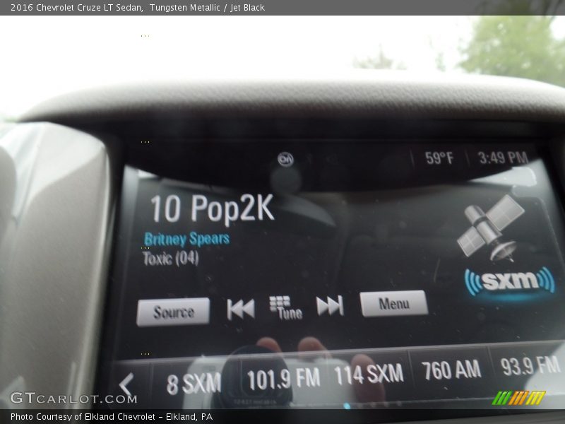 Tungsten Metallic / Jet Black 2016 Chevrolet Cruze LT Sedan