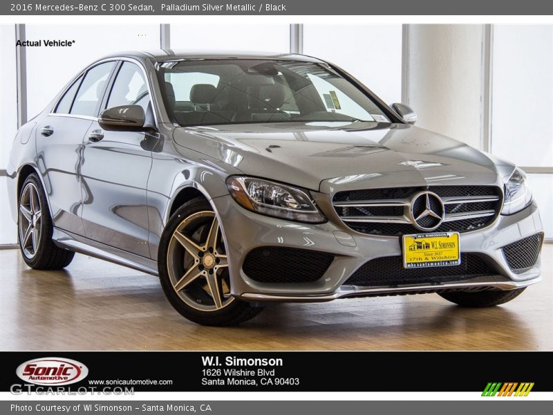 Palladium Silver Metallic / Black 2016 Mercedes-Benz C 300 Sedan