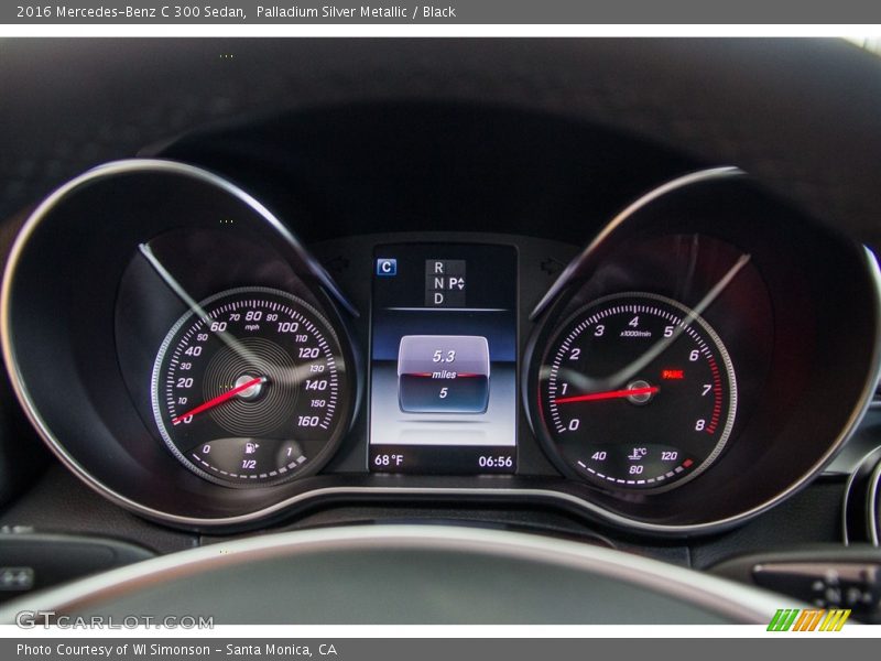 Palladium Silver Metallic / Black 2016 Mercedes-Benz C 300 Sedan