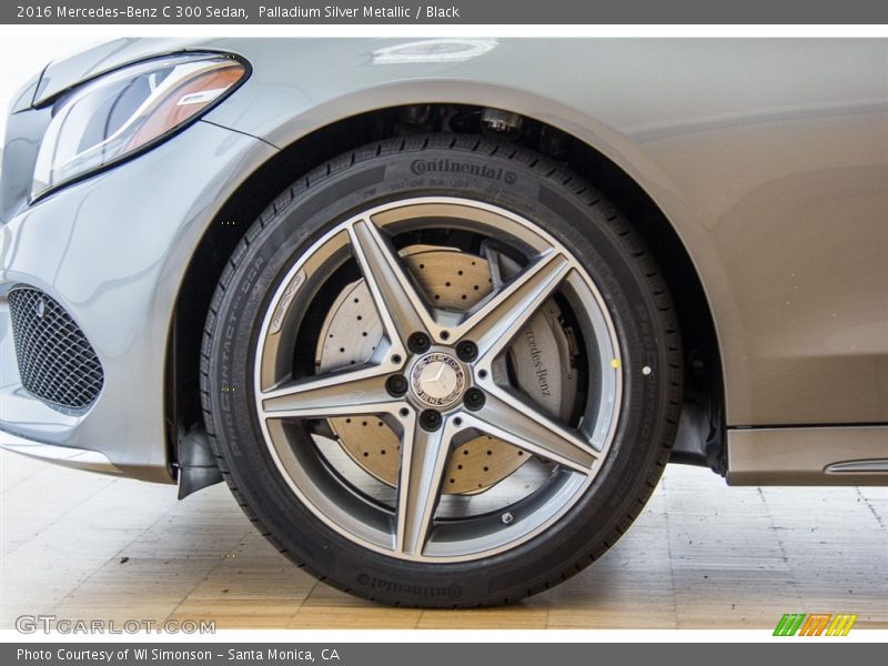 Palladium Silver Metallic / Black 2016 Mercedes-Benz C 300 Sedan
