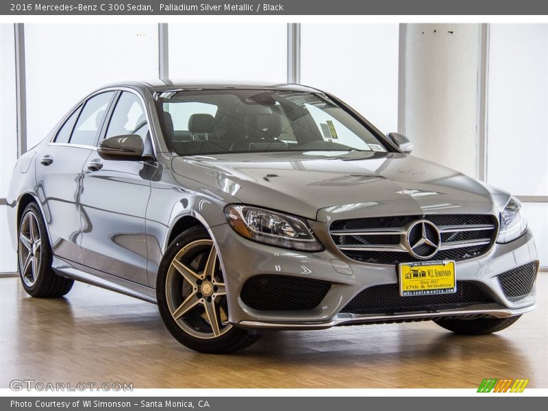 Palladium Silver Metallic / Black 2016 Mercedes-Benz C 300 Sedan