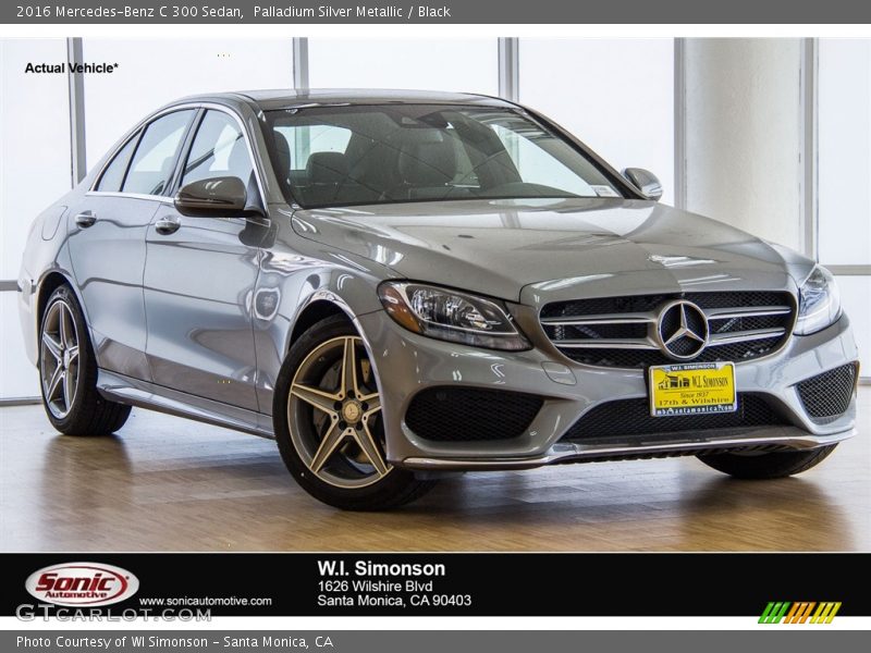 Palladium Silver Metallic / Black 2016 Mercedes-Benz C 300 Sedan