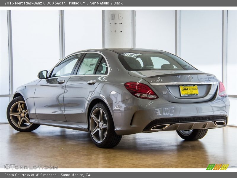 Palladium Silver Metallic / Black 2016 Mercedes-Benz C 300 Sedan