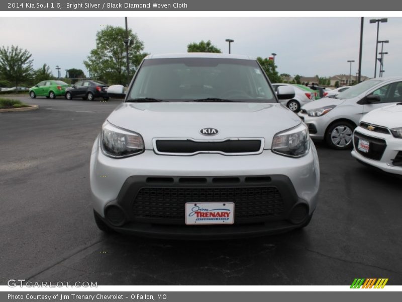 Bright Silver / Black Diamond Woven Cloth 2014 Kia Soul 1.6