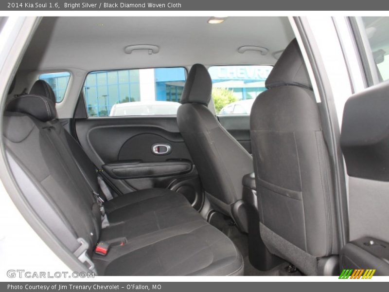 Bright Silver / Black Diamond Woven Cloth 2014 Kia Soul 1.6