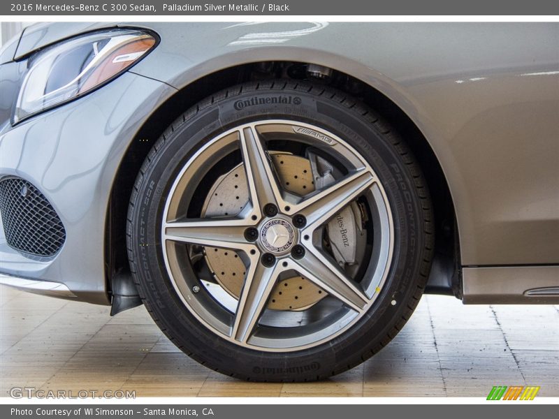 Palladium Silver Metallic / Black 2016 Mercedes-Benz C 300 Sedan