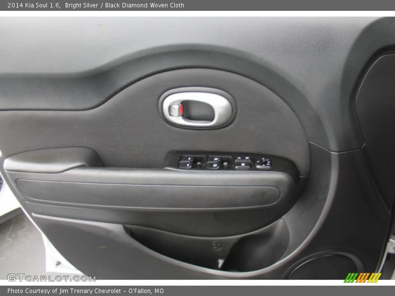 Bright Silver / Black Diamond Woven Cloth 2014 Kia Soul 1.6