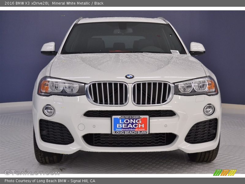 Mineral White Metallic / Black 2016 BMW X3 xDrive28i