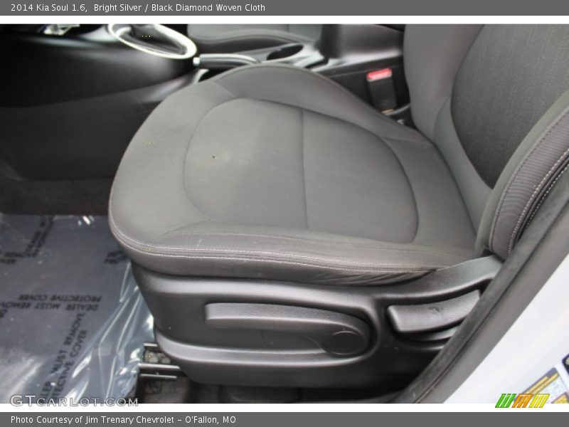 Bright Silver / Black Diamond Woven Cloth 2014 Kia Soul 1.6