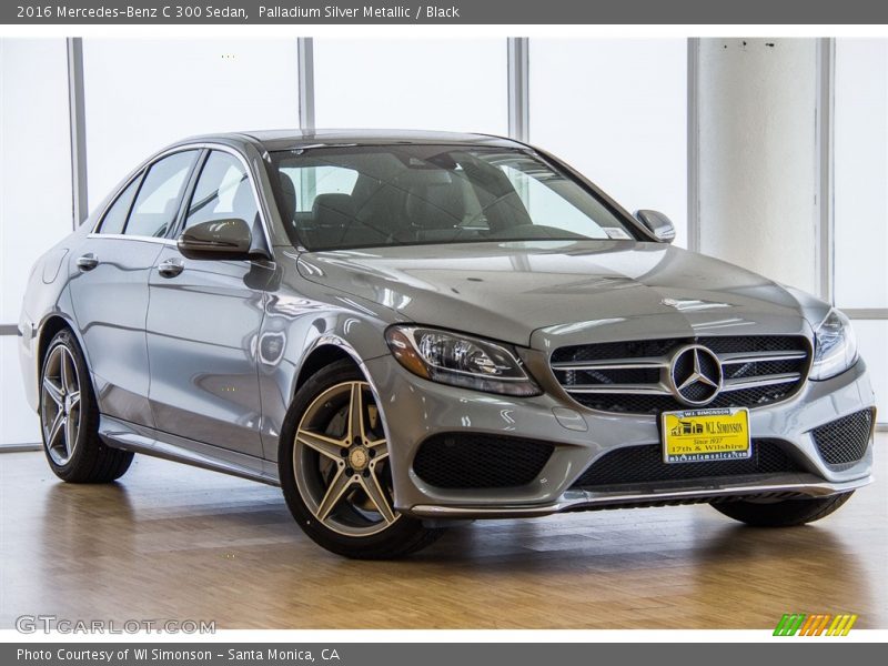 Palladium Silver Metallic / Black 2016 Mercedes-Benz C 300 Sedan
