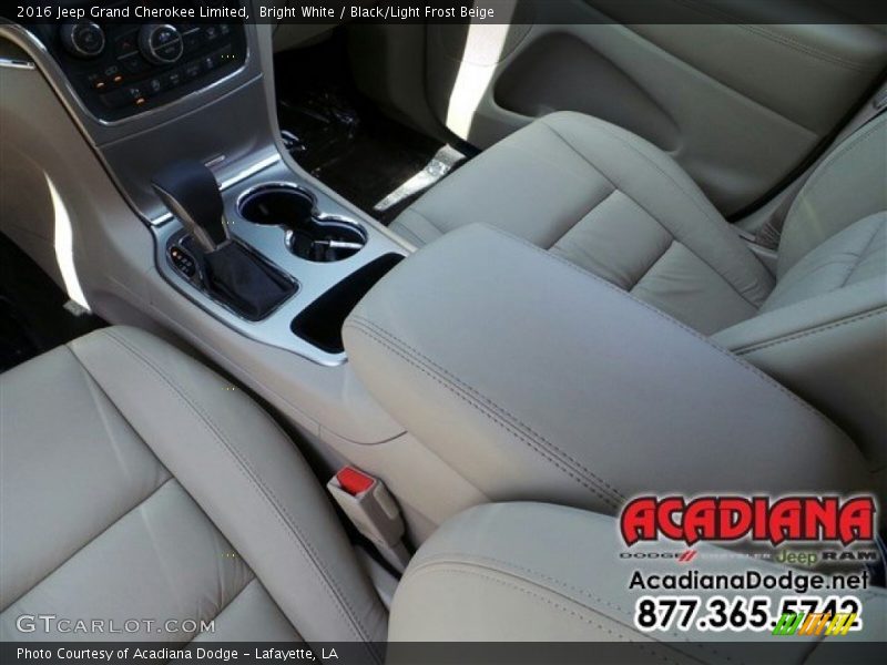 Bright White / Black/Light Frost Beige 2016 Jeep Grand Cherokee Limited