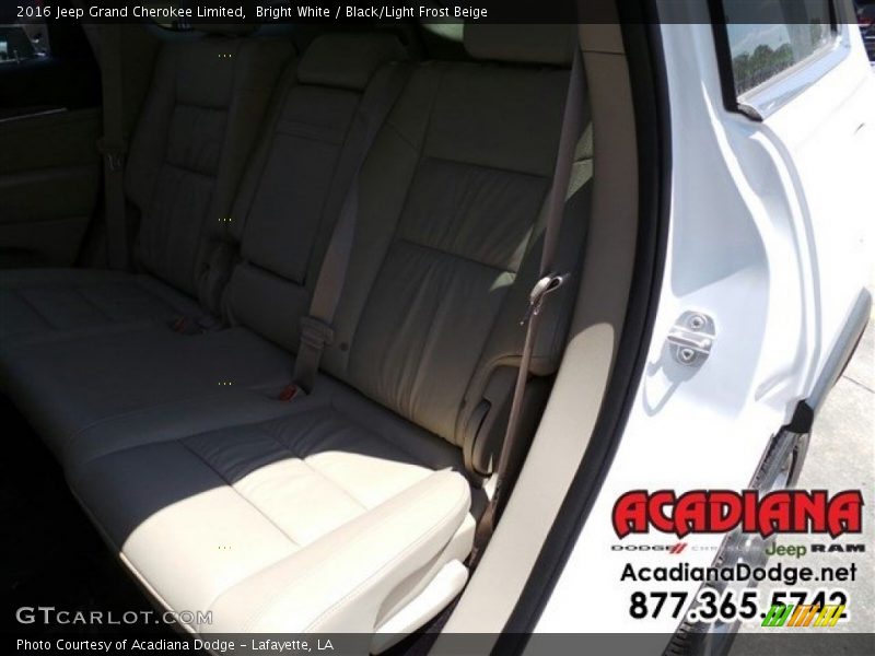 Bright White / Black/Light Frost Beige 2016 Jeep Grand Cherokee Limited
