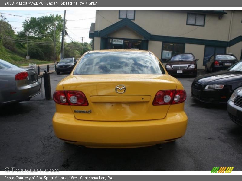 Speed Yellow / Gray 2003 Mazda MAZDA6 i Sedan