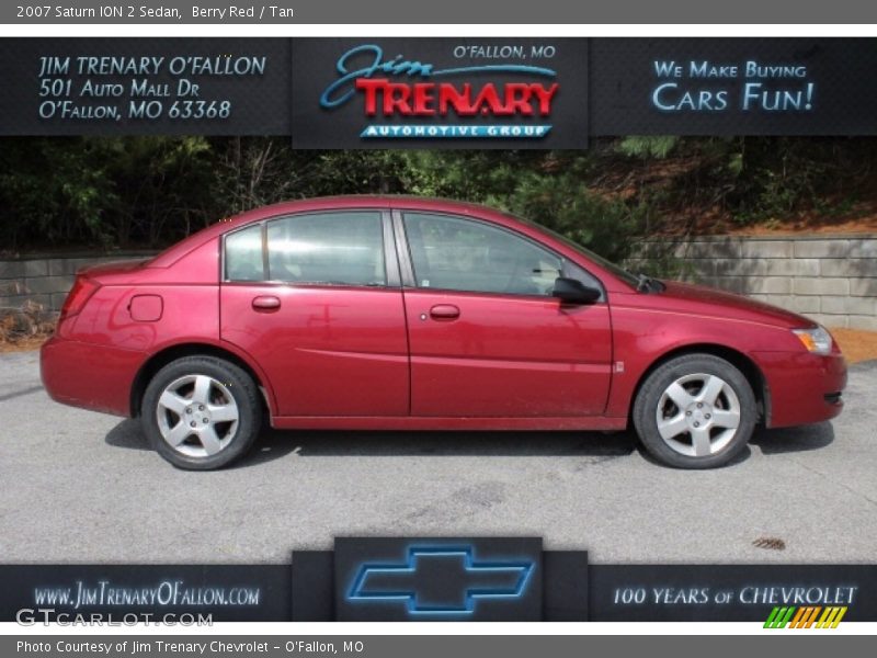 Berry Red / Tan 2007 Saturn ION 2 Sedan