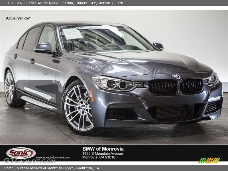 Mineral Grey Metallic / Black 2013 BMW 3 Series ActiveHybrid 3 Sedan