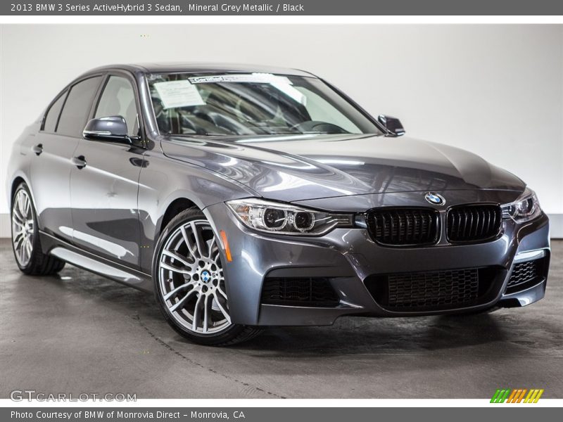 Mineral Grey Metallic / Black 2013 BMW 3 Series ActiveHybrid 3 Sedan