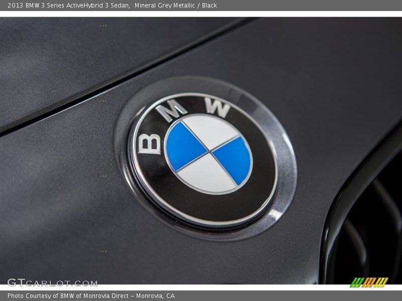 Mineral Grey Metallic / Black 2013 BMW 3 Series ActiveHybrid 3 Sedan