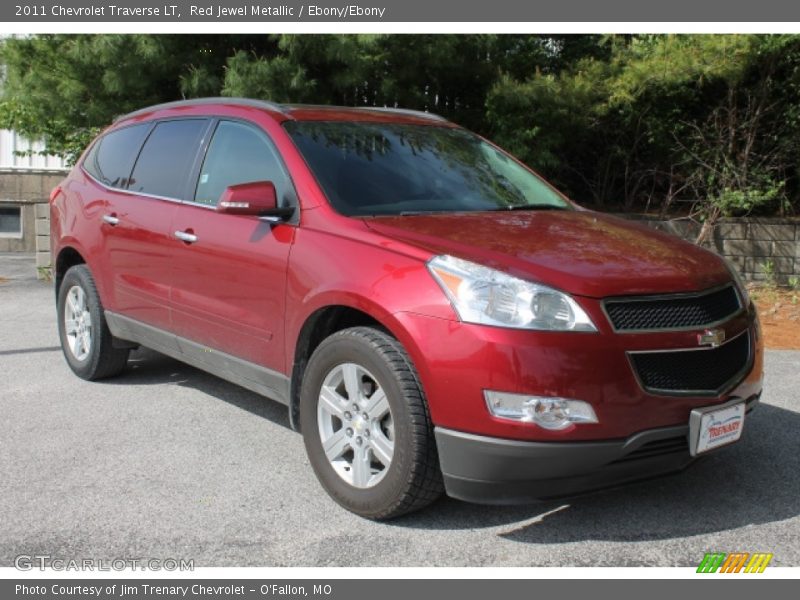 Red Jewel Metallic / Ebony/Ebony 2011 Chevrolet Traverse LT