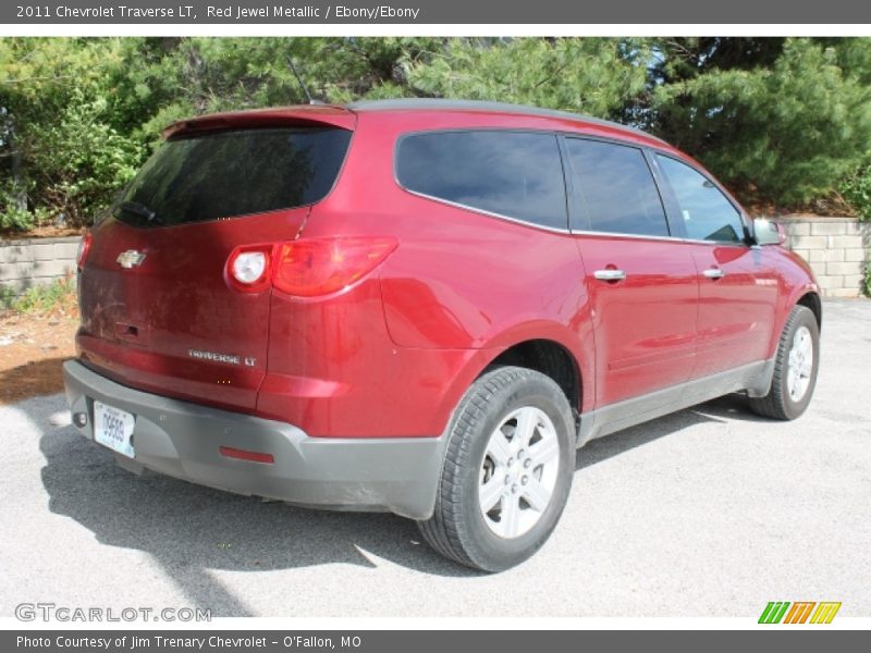 Red Jewel Metallic / Ebony/Ebony 2011 Chevrolet Traverse LT