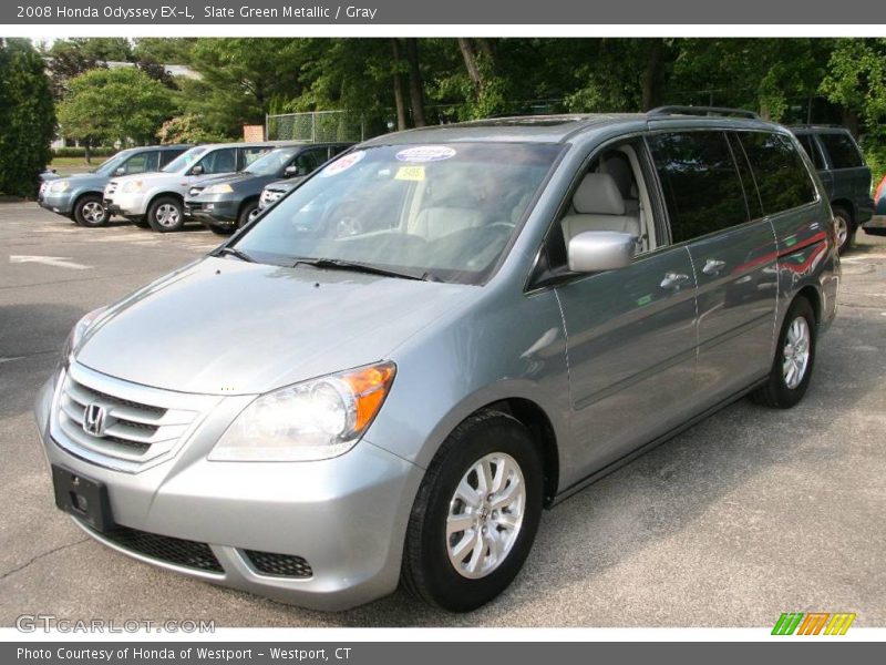 Slate Green Metallic / Gray 2008 Honda Odyssey EX-L