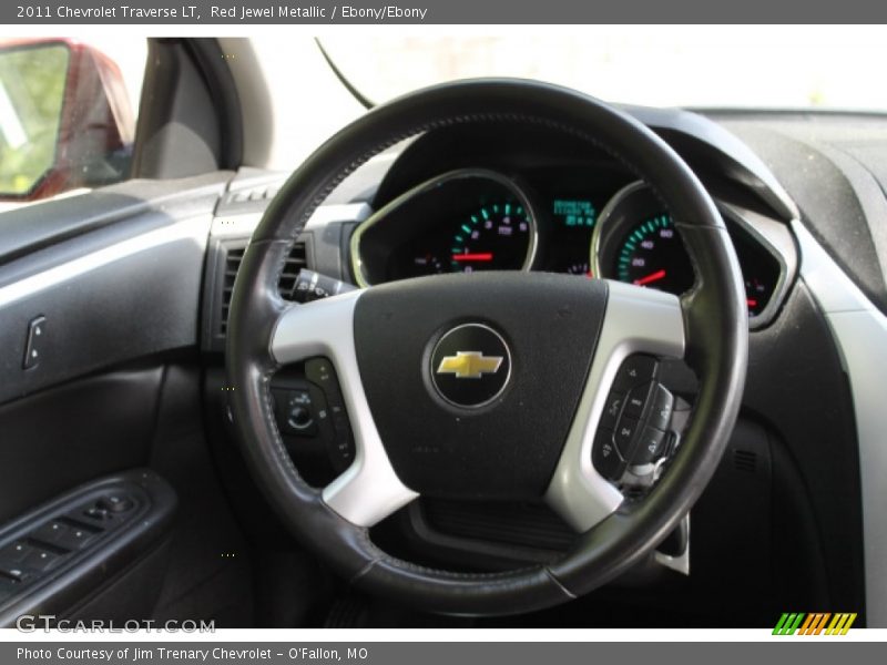 Red Jewel Metallic / Ebony/Ebony 2011 Chevrolet Traverse LT