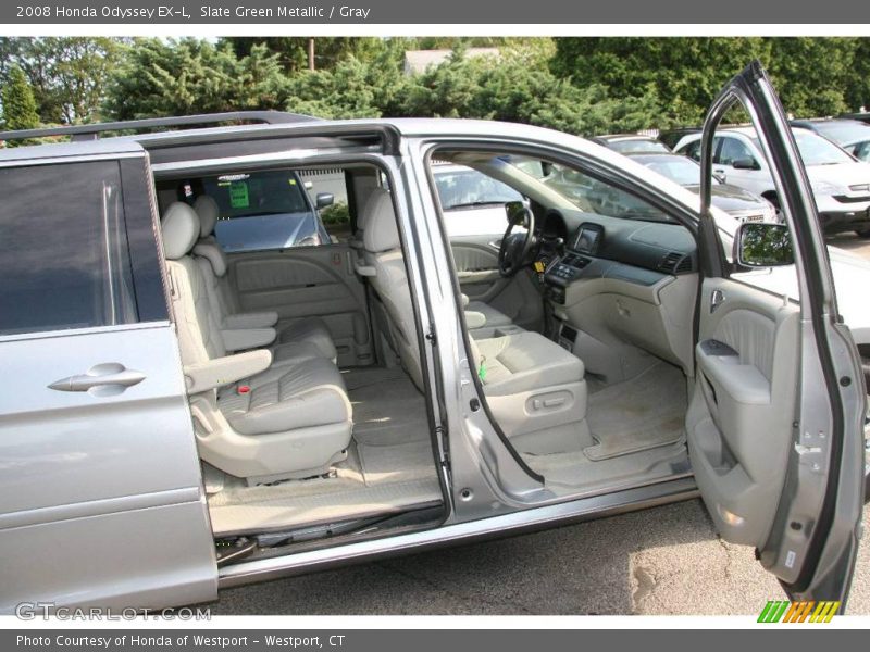 Slate Green Metallic / Gray 2008 Honda Odyssey EX-L