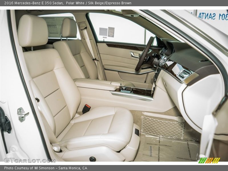 Polar White / Silk Beige/Espresso Brown 2016 Mercedes-Benz E 350 Sedan