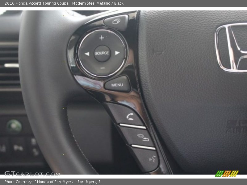 Modern Steel Metallic / Black 2016 Honda Accord Touring Coupe