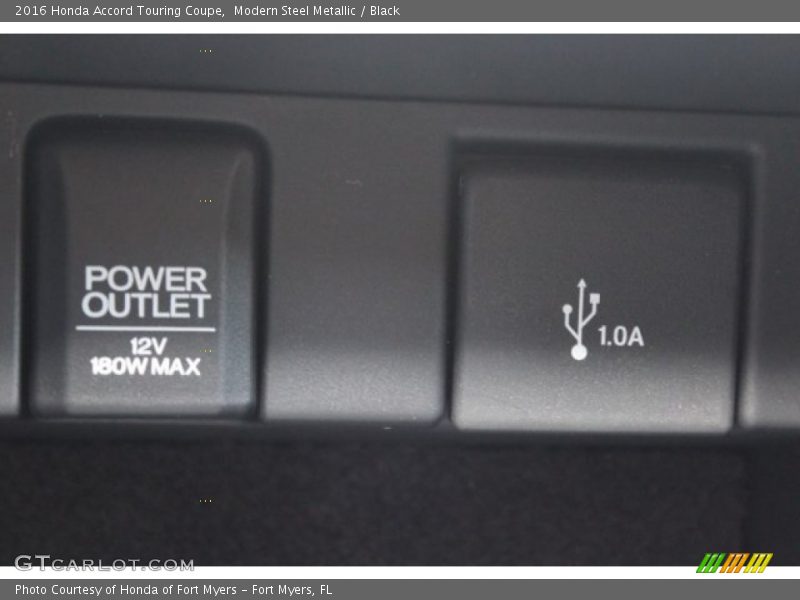 Modern Steel Metallic / Black 2016 Honda Accord Touring Coupe