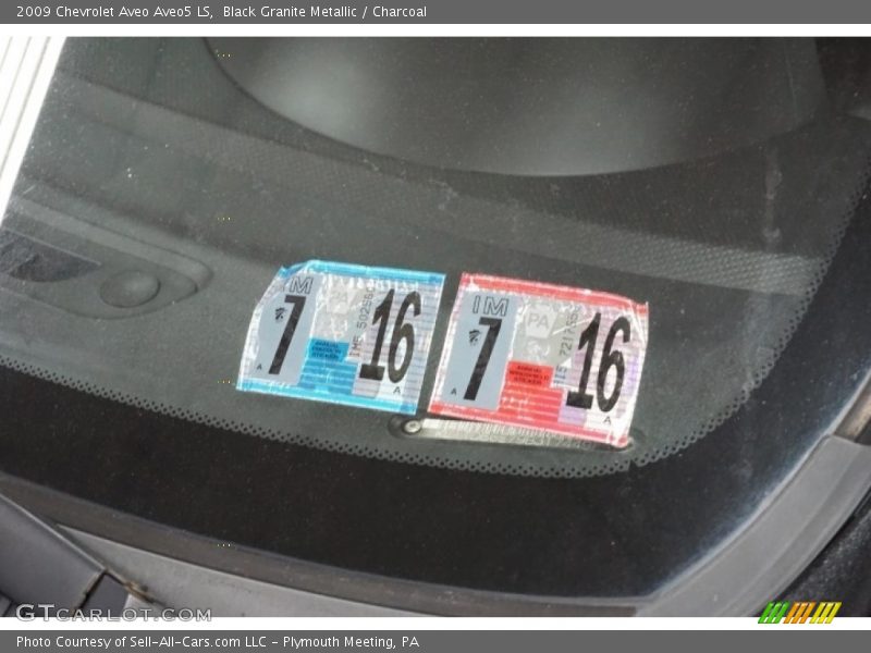 Black Granite Metallic / Charcoal 2009 Chevrolet Aveo Aveo5 LS