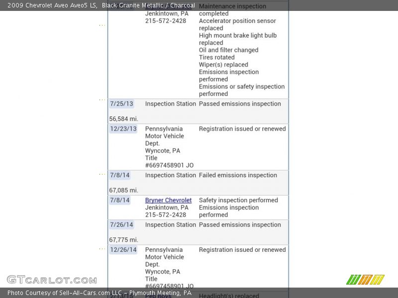 Black Granite Metallic / Charcoal 2009 Chevrolet Aveo Aveo5 LS