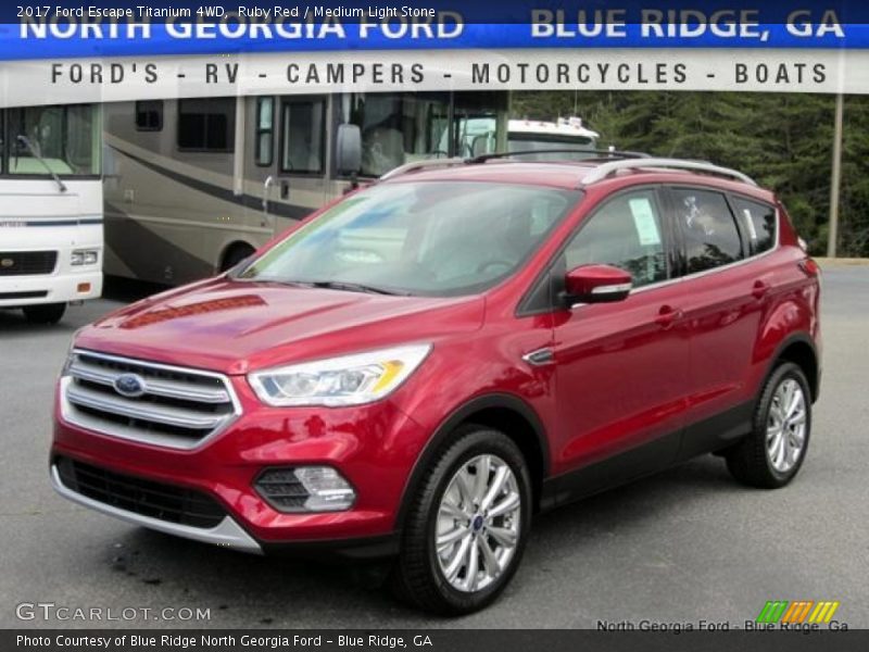 Ruby Red / Medium Light Stone 2017 Ford Escape Titanium 4WD