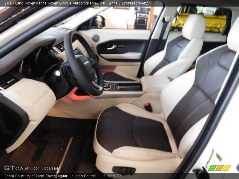 Fuji White / Espresso/Ivory 2016 Land Rover Range Rover Evoque Autobiography