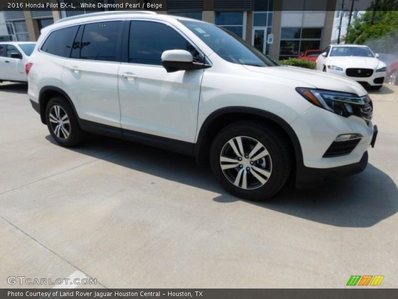 White Diamond Pearl / Beige 2016 Honda Pilot EX-L
