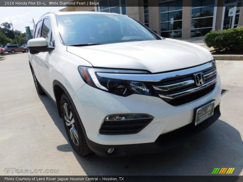 White Diamond Pearl / Beige 2016 Honda Pilot EX-L